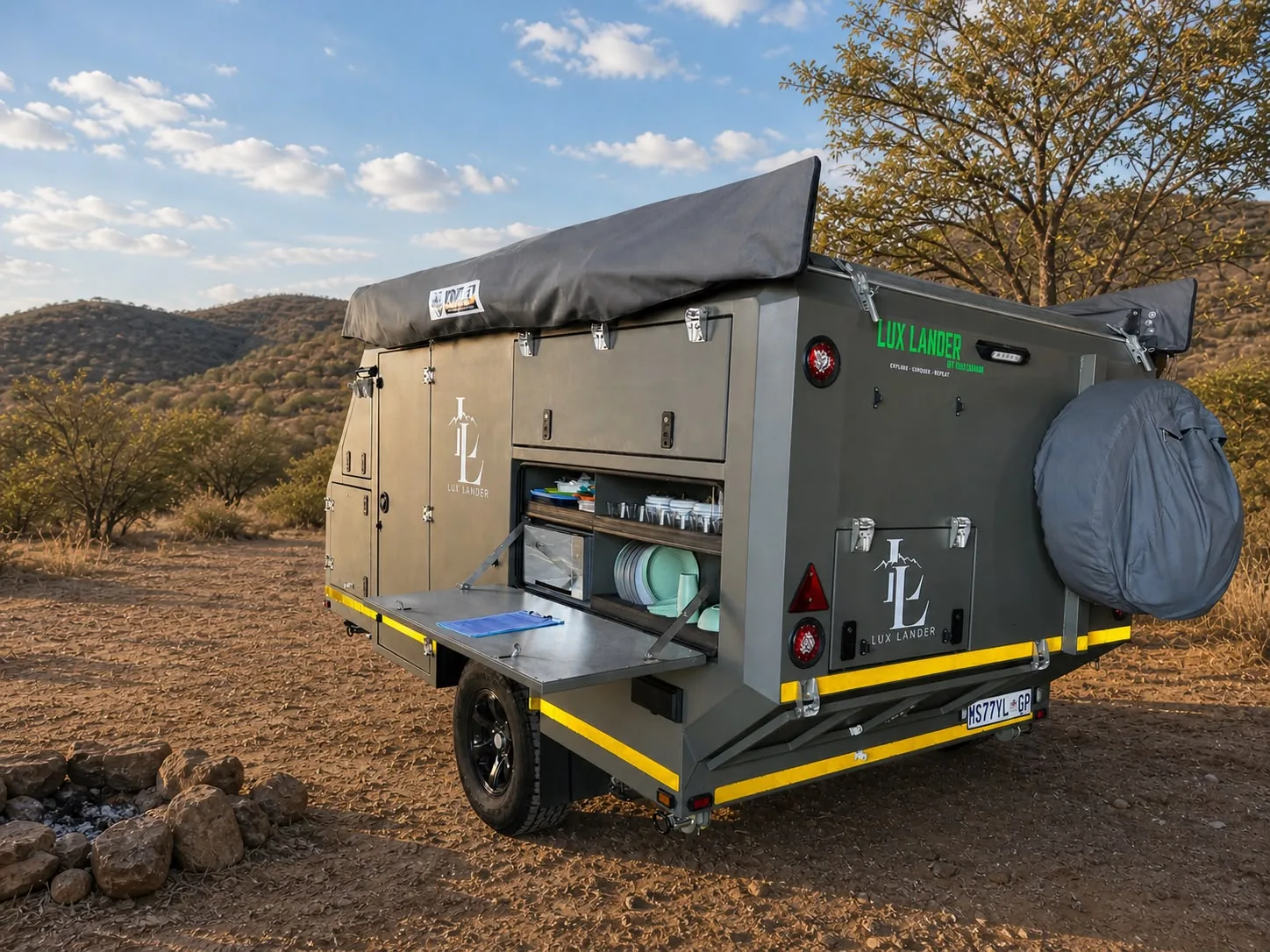 X4 Two Sleeper set up at camp
